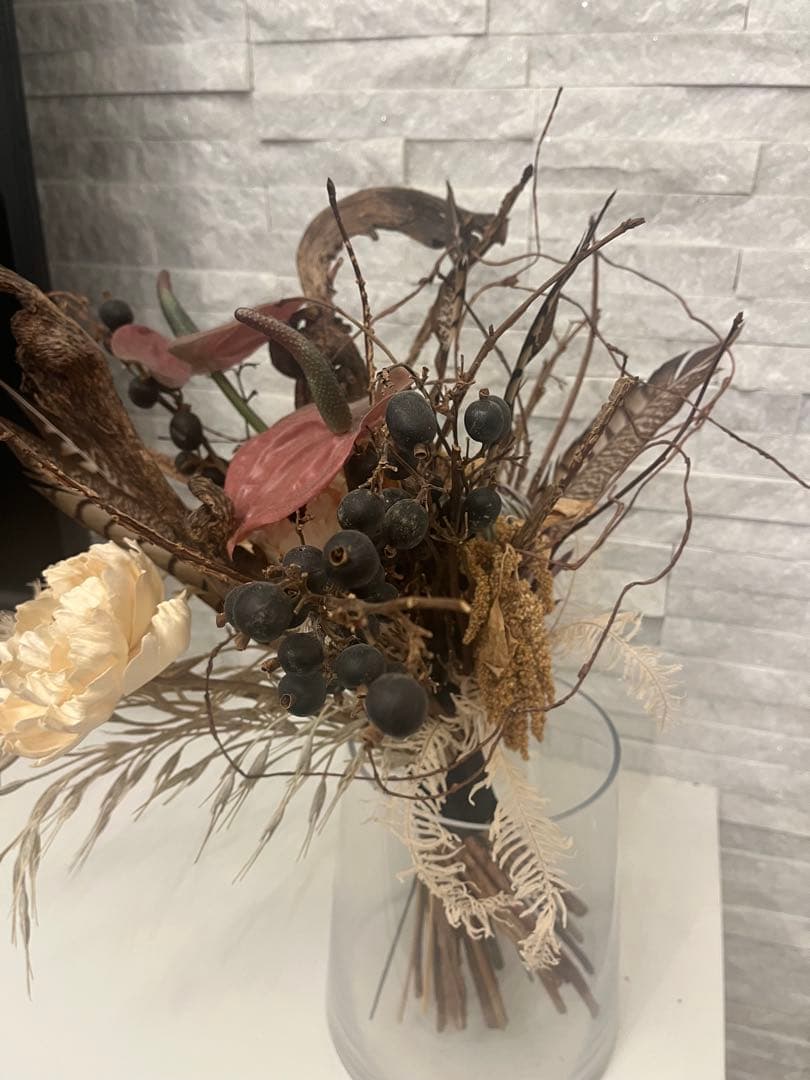 【美品】 3連休セール⭐️フェイクドライフラワー・フラワーベース
