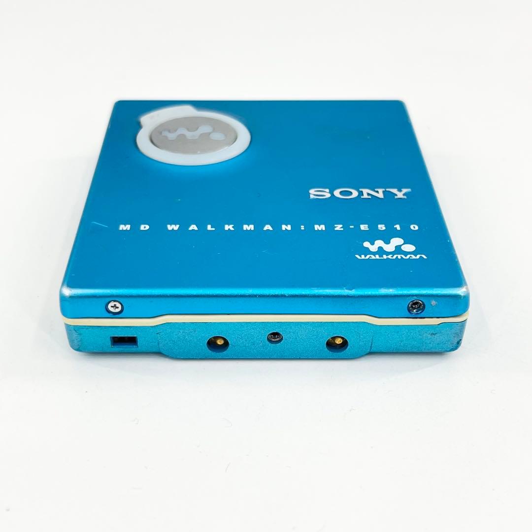 完動品 SONY MZ-E510 MDウォークマン ブルー リモコン付き