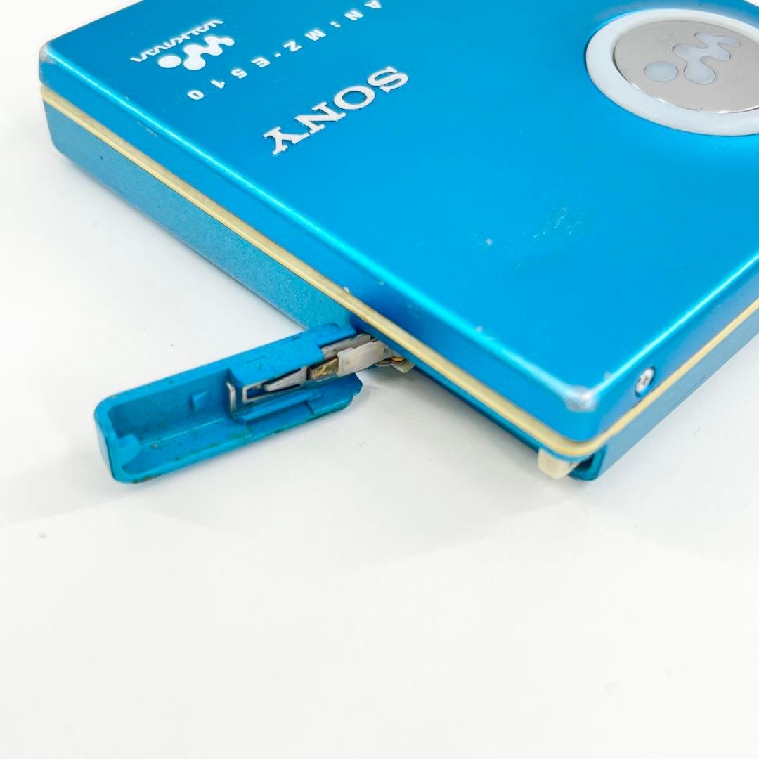 完動品 SONY MZ-E510 MDウォークマン ブルー リモコン付き