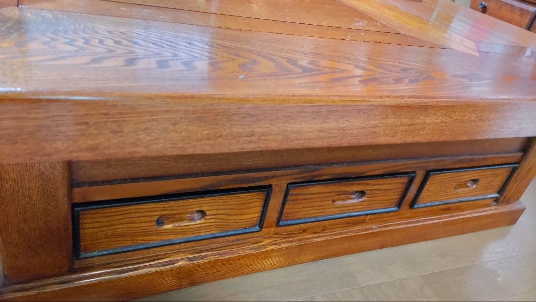 欅 四尺 火鉢 関西 長火鉢 囲炉裏 テーブル 座卓 （未使用品）