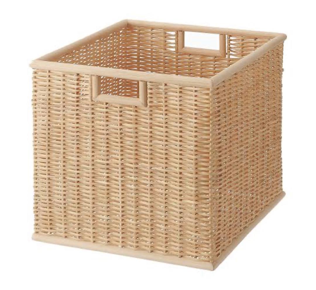 m*様 無印良品ブリ材角型バスケット・特大1個セット籐かご収納整理カゴ カラーボ