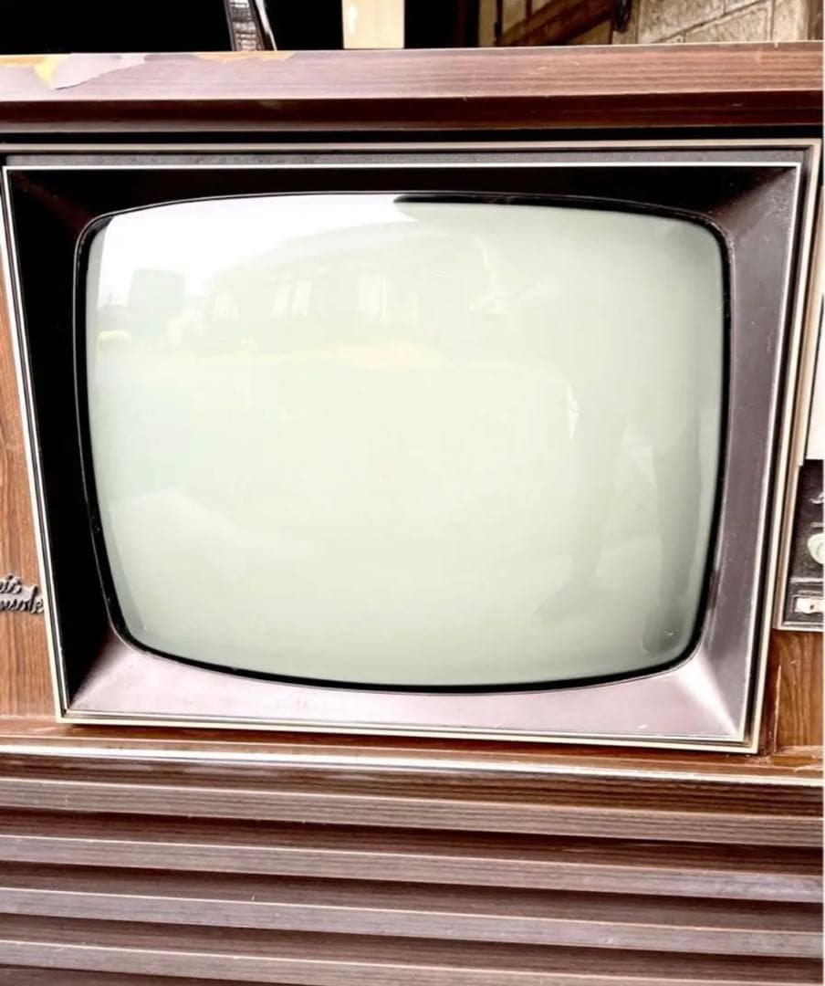 ●【昭和レトロ】NECブラウン管 希少 テレビ 木材 アンティーク ビンテージ②