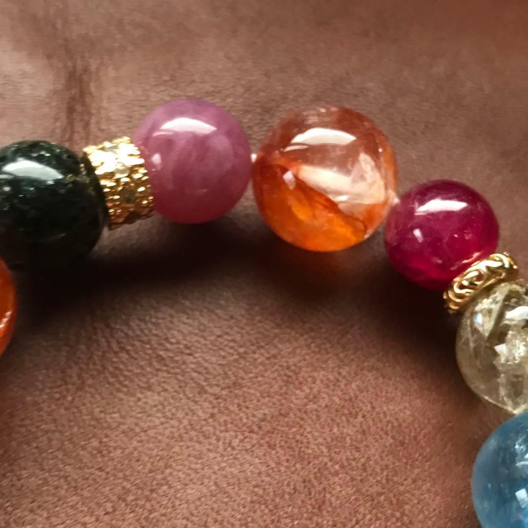 大玉ミックスストーンブレス❣️16cm