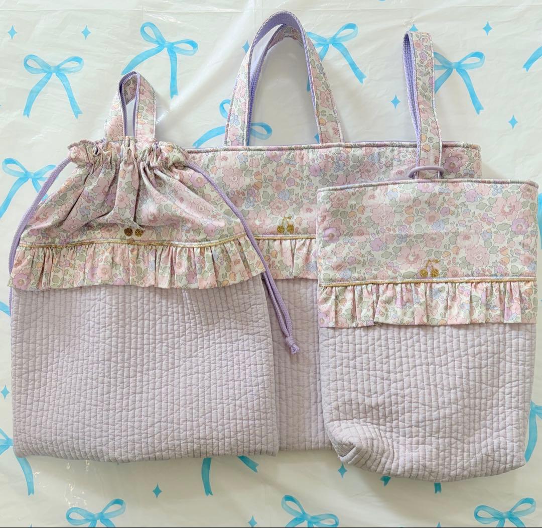 ベッツィ×ヌビ　レッスンバッグ　上履き入れ　体操服袋　ハンドメイド