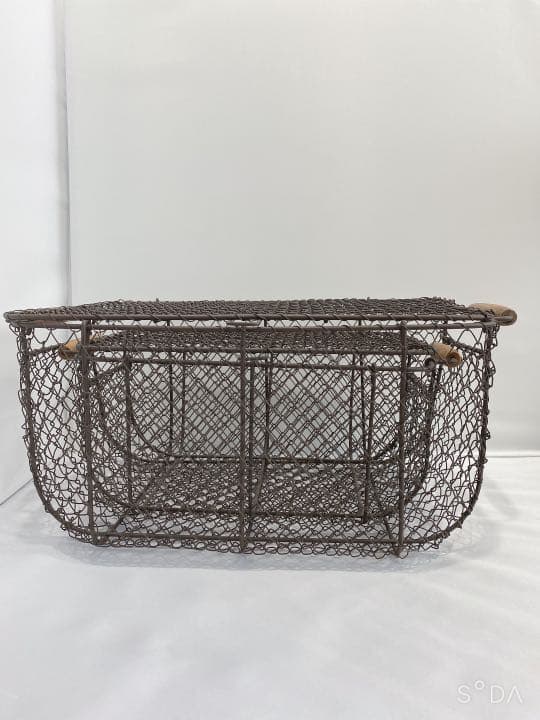 ワイヤーバスケット ブラウン L & S 2個セット