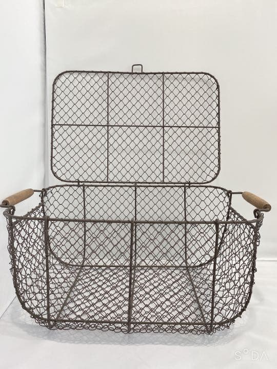 ワイヤーバスケット ブラウン L & S 2個セット