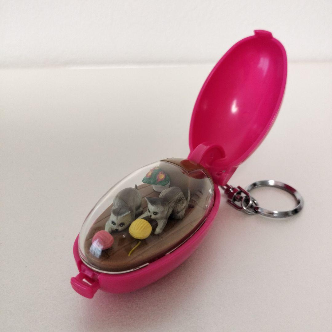 ねこ　キーホルダー　ゼンマイ　レトロ　ポケットクリッター　タカラ
