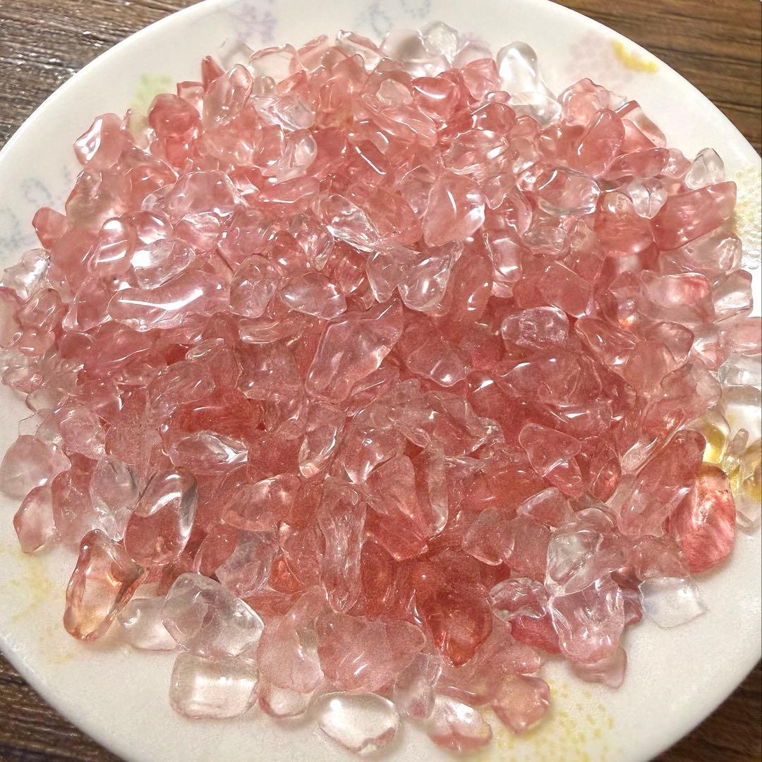 チェリークォーツさざれ小粒100g ⚠️欠品　再入荷予定あり