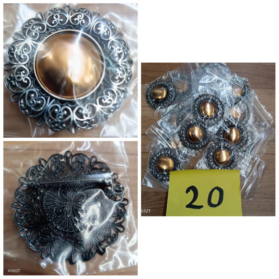 未使用 七宝焼 材料 ブローチ 200個 まとめて 2.8kg アクセサリー材料