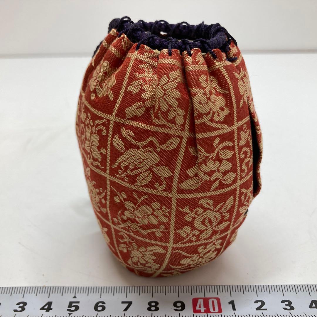 ☆茶3 古瀬尭山　赤盧山茶入　共箱　幅4.4cm 東水7-0319①