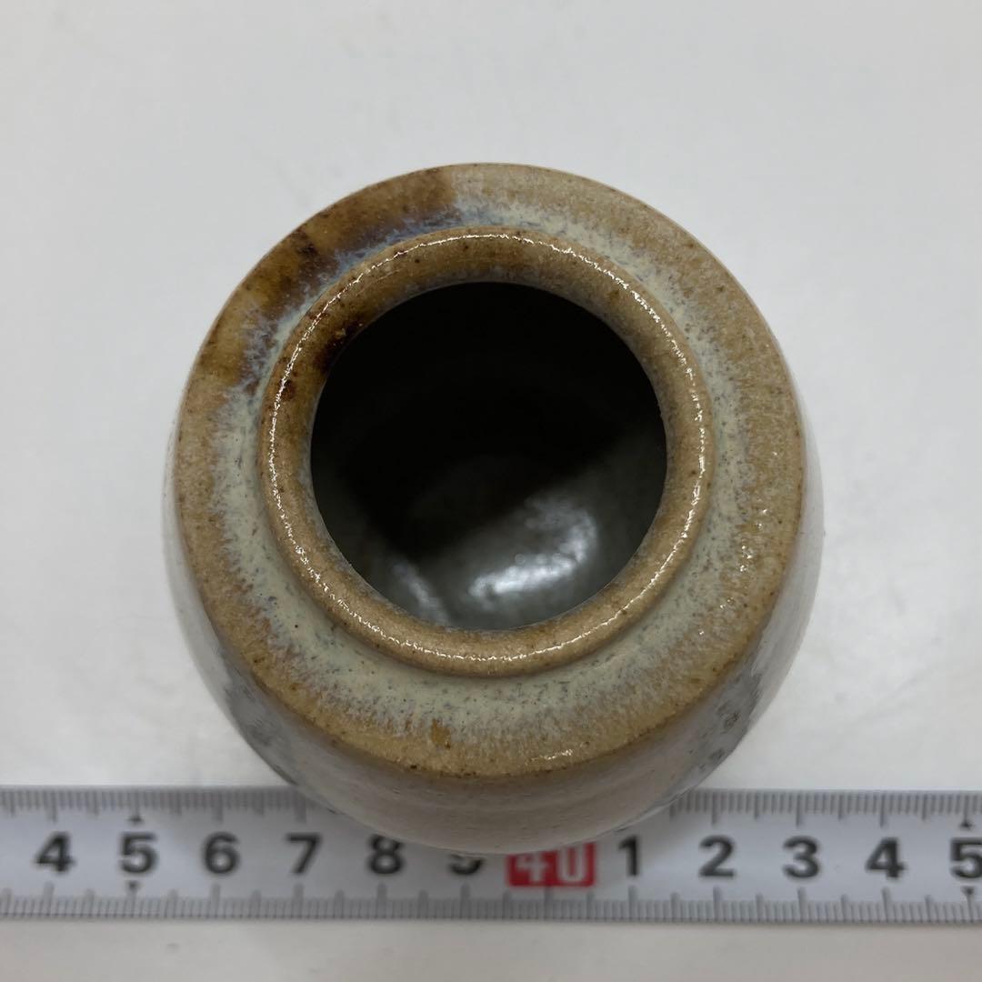 ☆茶3 古瀬尭山　赤盧山茶入　共箱　幅4.4cm 東水7-0319①
