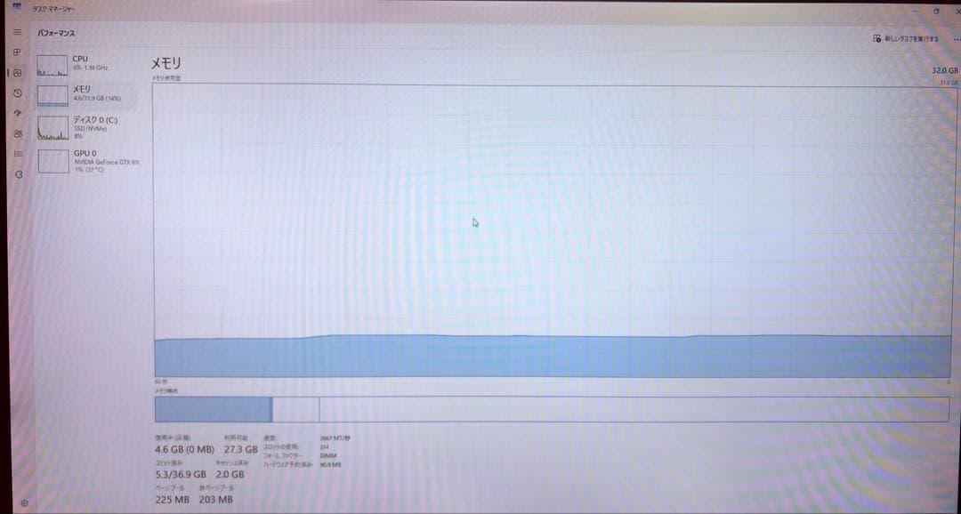 Kingston DDR4 16GB×2枚　32GB 2666MHZ