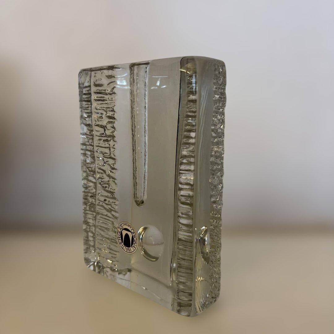 西ドイツ Walther 60s ガラスブロック一 輪挿し 花器