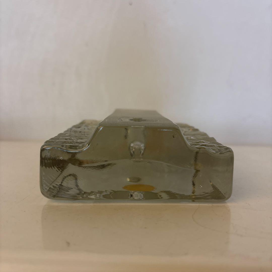 西ドイツ Walther 60s ガラスブロック一 輪挿し 花器