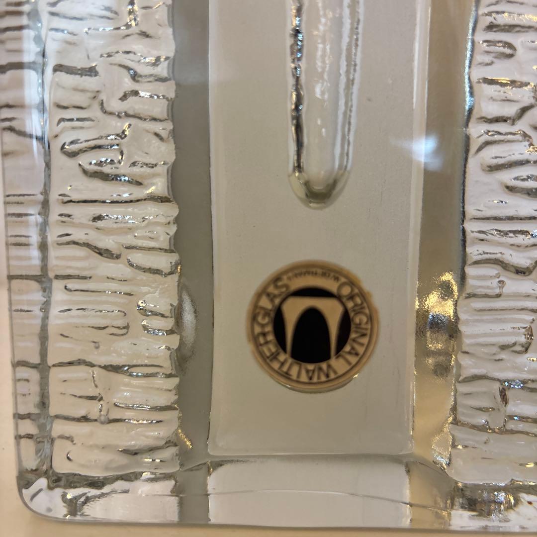 西ドイツ Walther 60s ガラスブロック一 輪挿し 花器