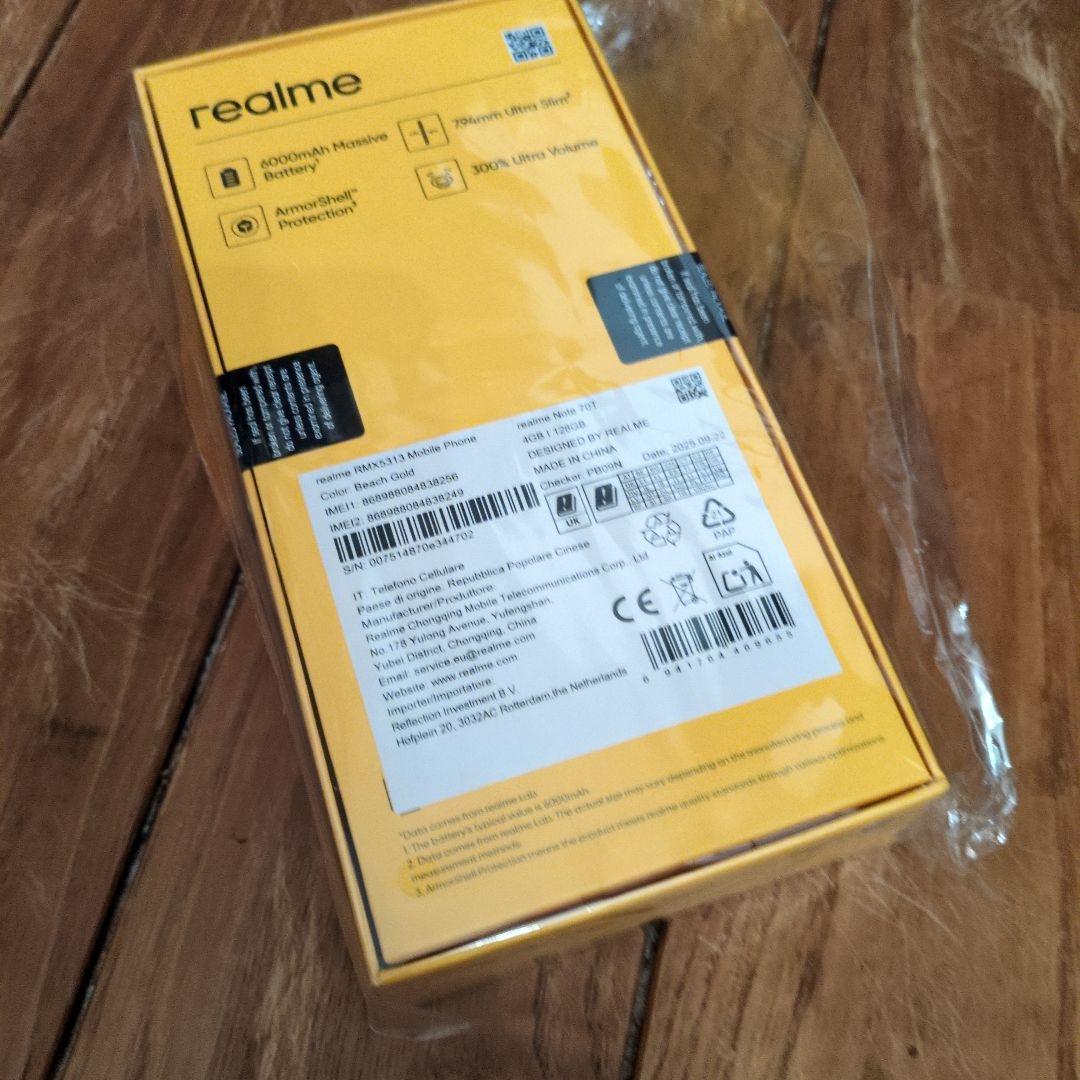 お値下不可！realme Note 70T 4GB 128GB