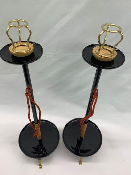 加賀 39cm 燭台　伝統工芸木製品　雛人形　ひな祭り　ひな道具