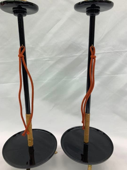 加賀 39cm 燭台　伝統工芸木製品　雛人形　ひな祭り　ひな道具