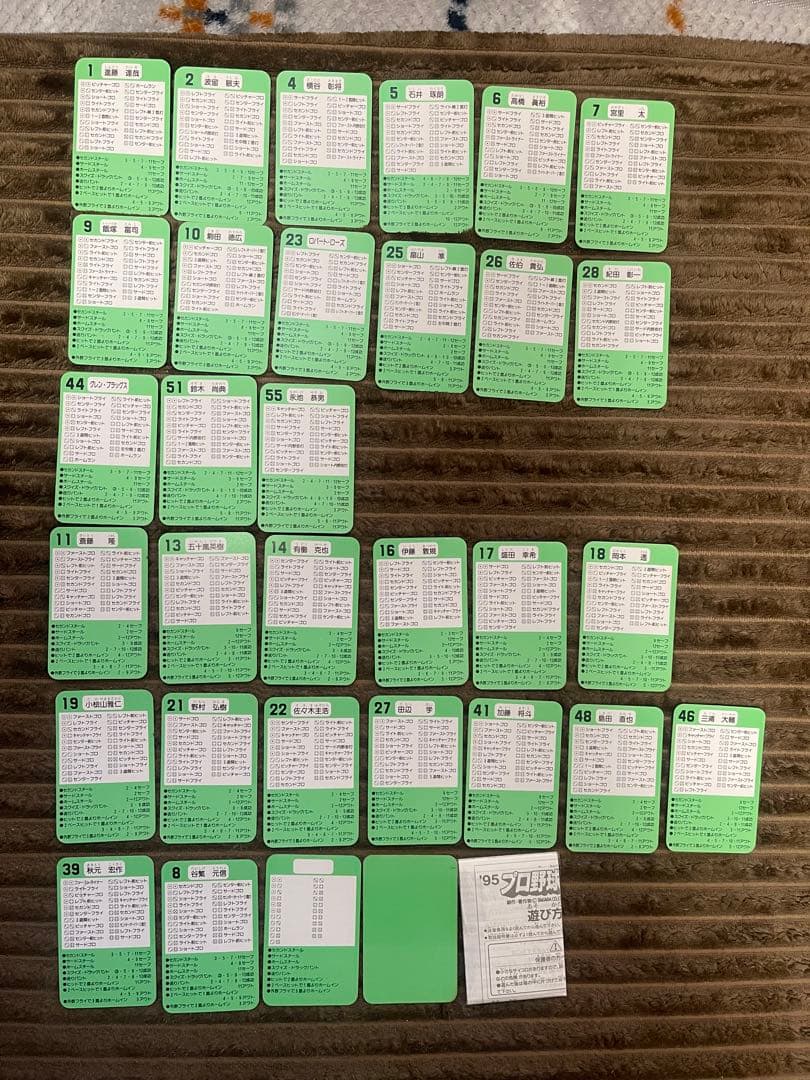 タカラ野球カード95年度11球団‼️