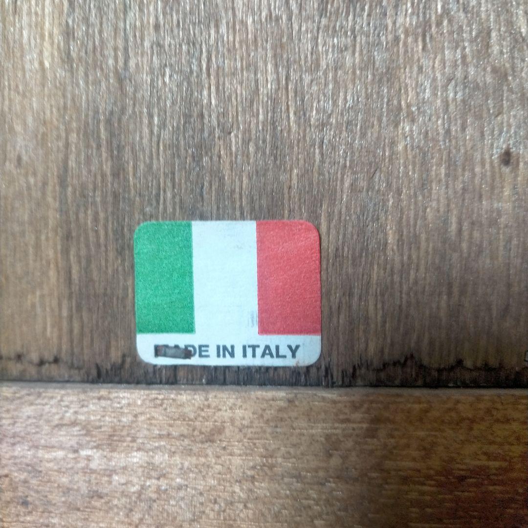 ♥イタリア製キーボックス　アンティーク　壁掛け　木製アート　欄の花　ガラスの扉