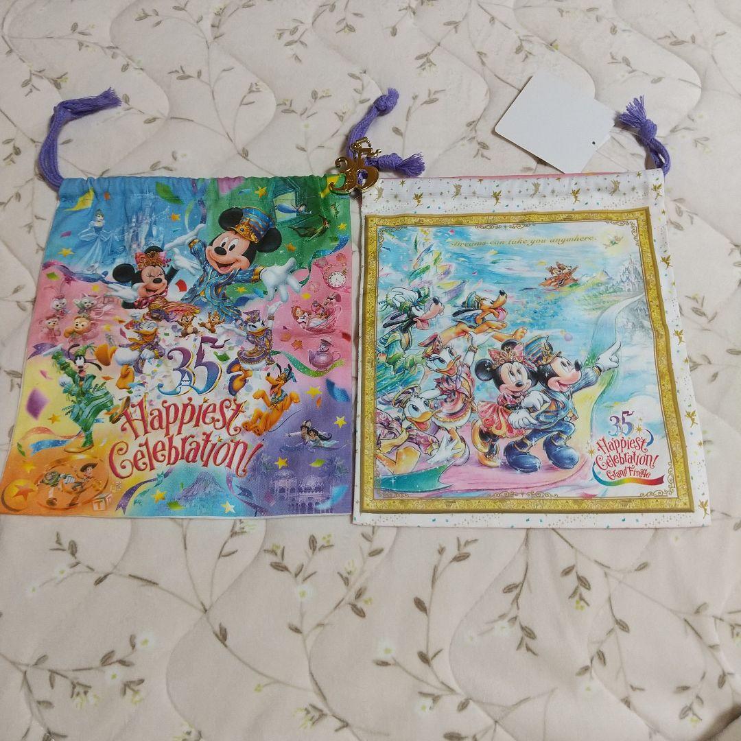 ディズニーランド35・40周年&ディズニーシー19・20周年巾着7枚セット