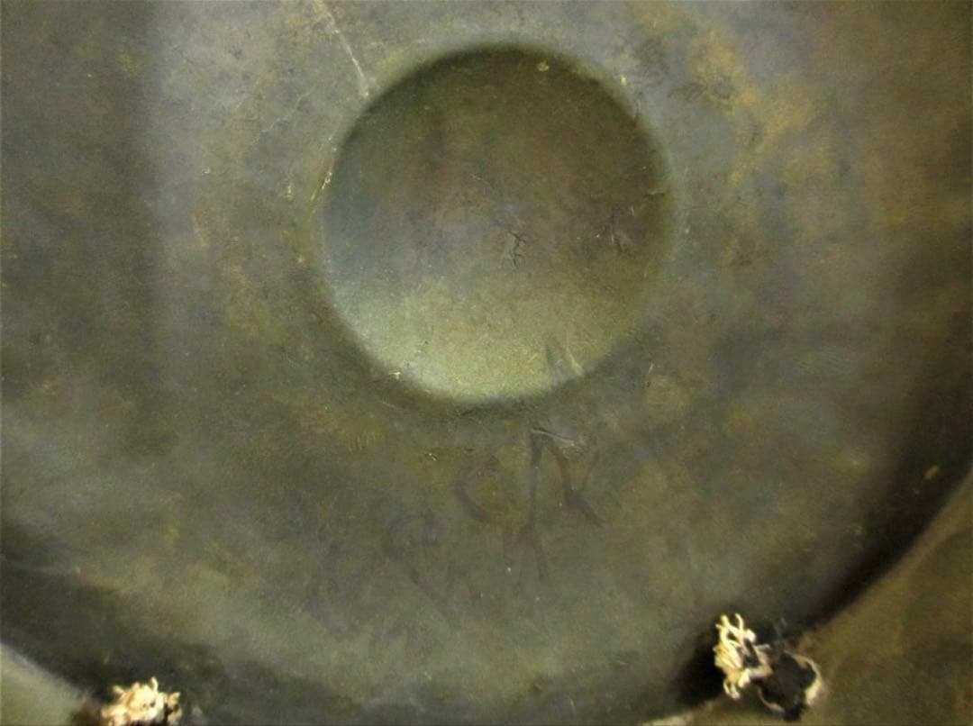 銅鑼、木製スタンド付き(古民具)