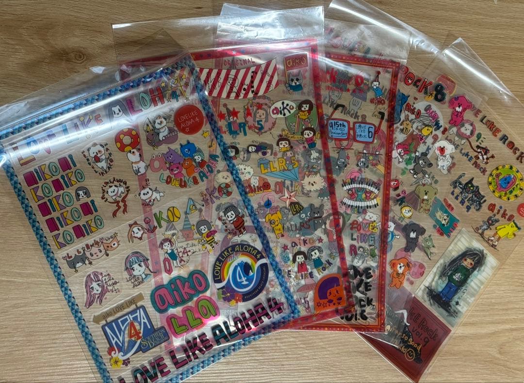 【アスパラ様】aiko グッズ　ステッカー15枚セット　LLP21 ポーチ
