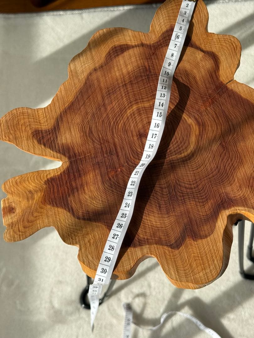 ミニ　コーヒーテーブル　サイドテーブル　天然木　一枚板(k014)