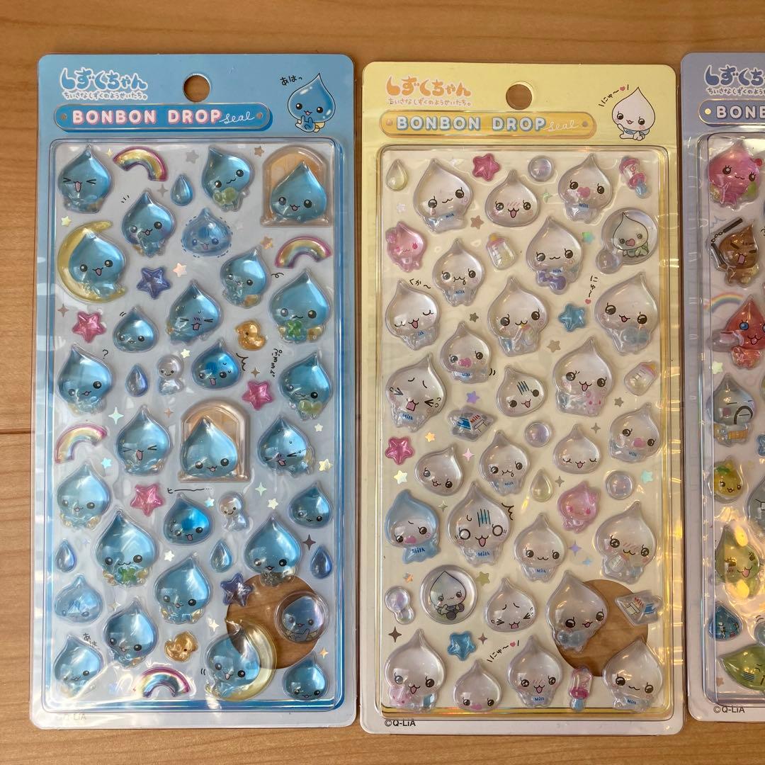 【国内正規品】ボンボンドロップシール しずくちゃん 大 4種セット 新品未開封