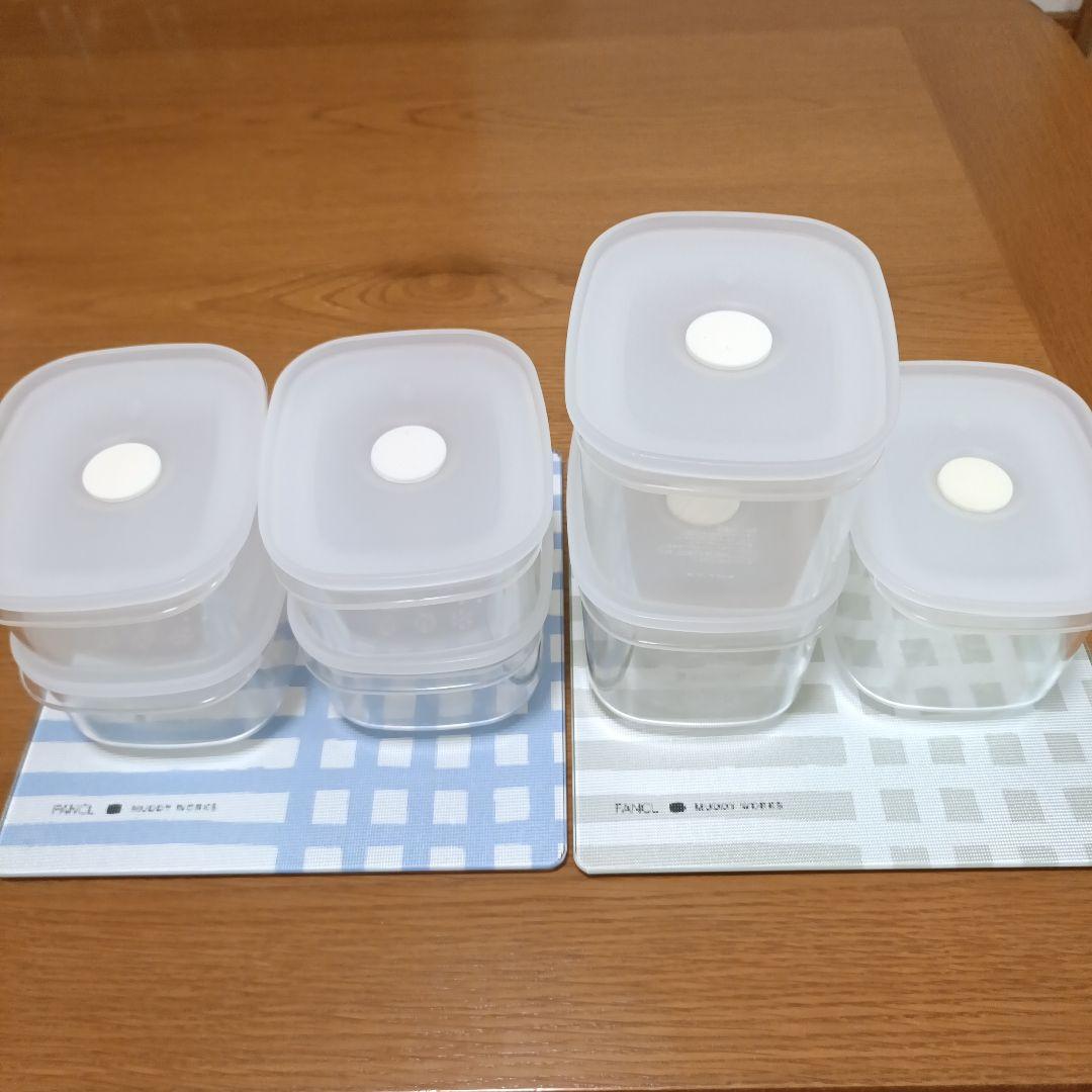 【新品未使用】無印良品の食品保存容器7個FANCLのカッティングボードのおまけ付