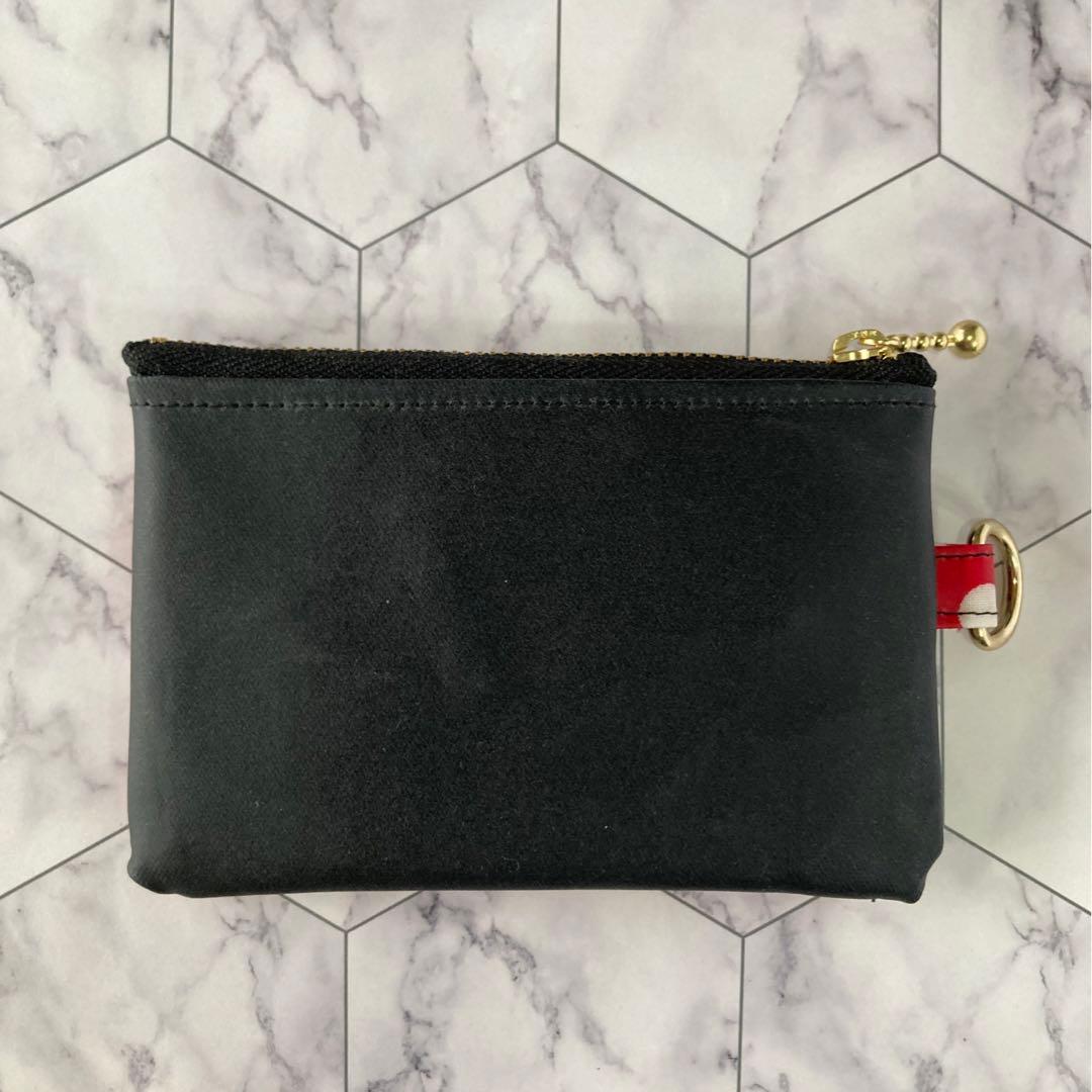 [匿名配送]パスケース付きポーチno.70 ハンドメイド　ラミネート生地