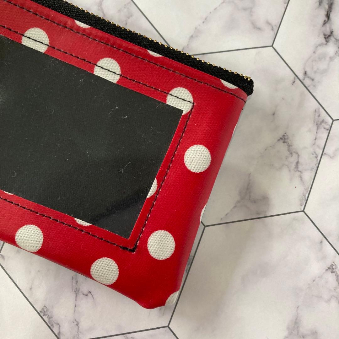 [匿名配送]パスケース付きポーチno.70 ハンドメイド　ラミネート生地