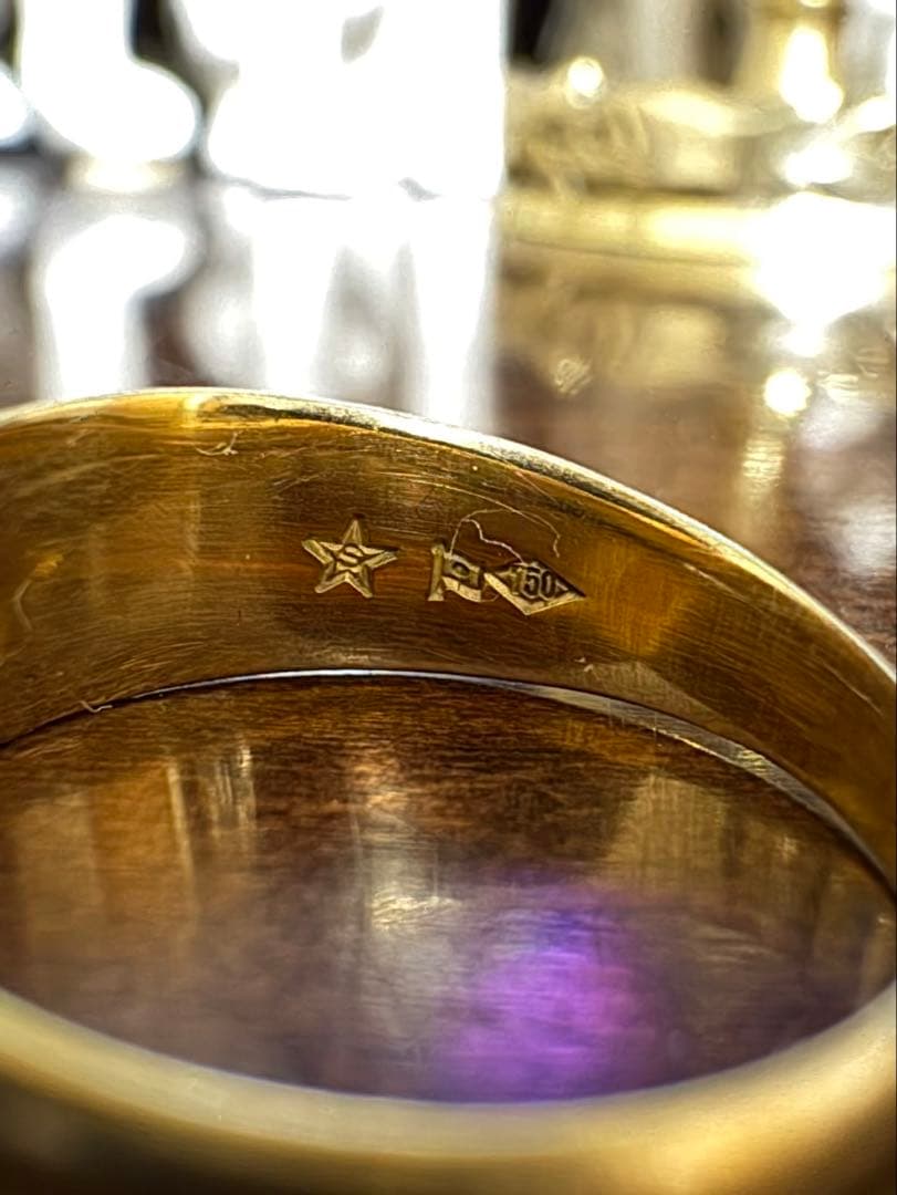 【最終値下げ】天皇陛下御在位記念指輪 k18相当 造幣局刻印有