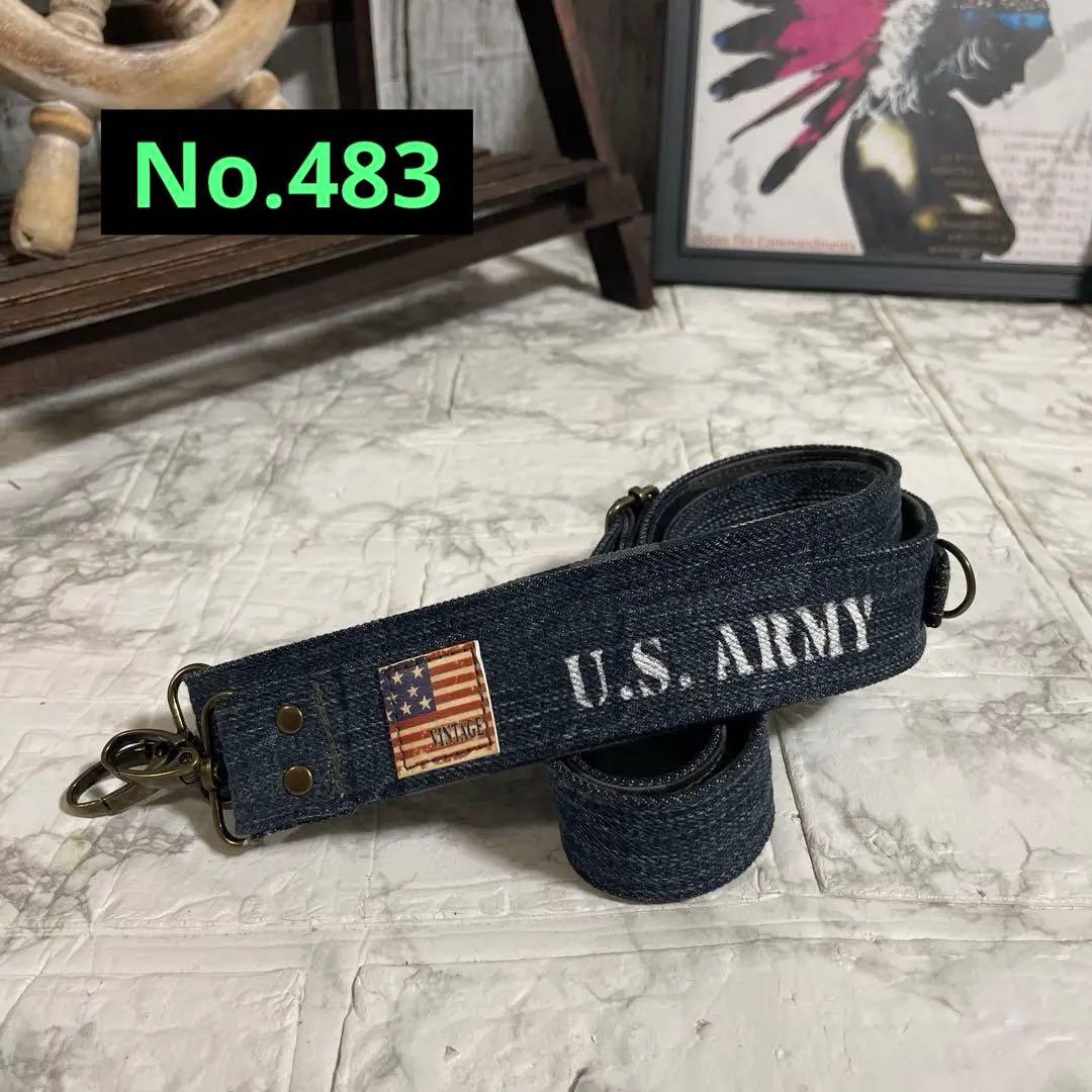 No.480.481.483.494.496 デニムリメイクショルダー紐　濃紺