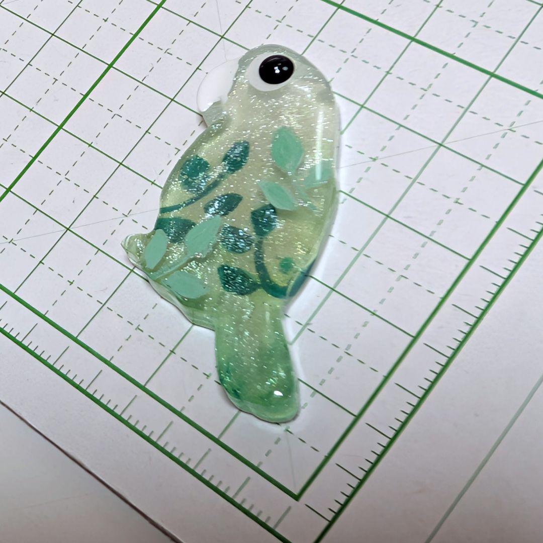 トッシュちょび様　5.4 インコ　レジンヘアゴム　光のベール