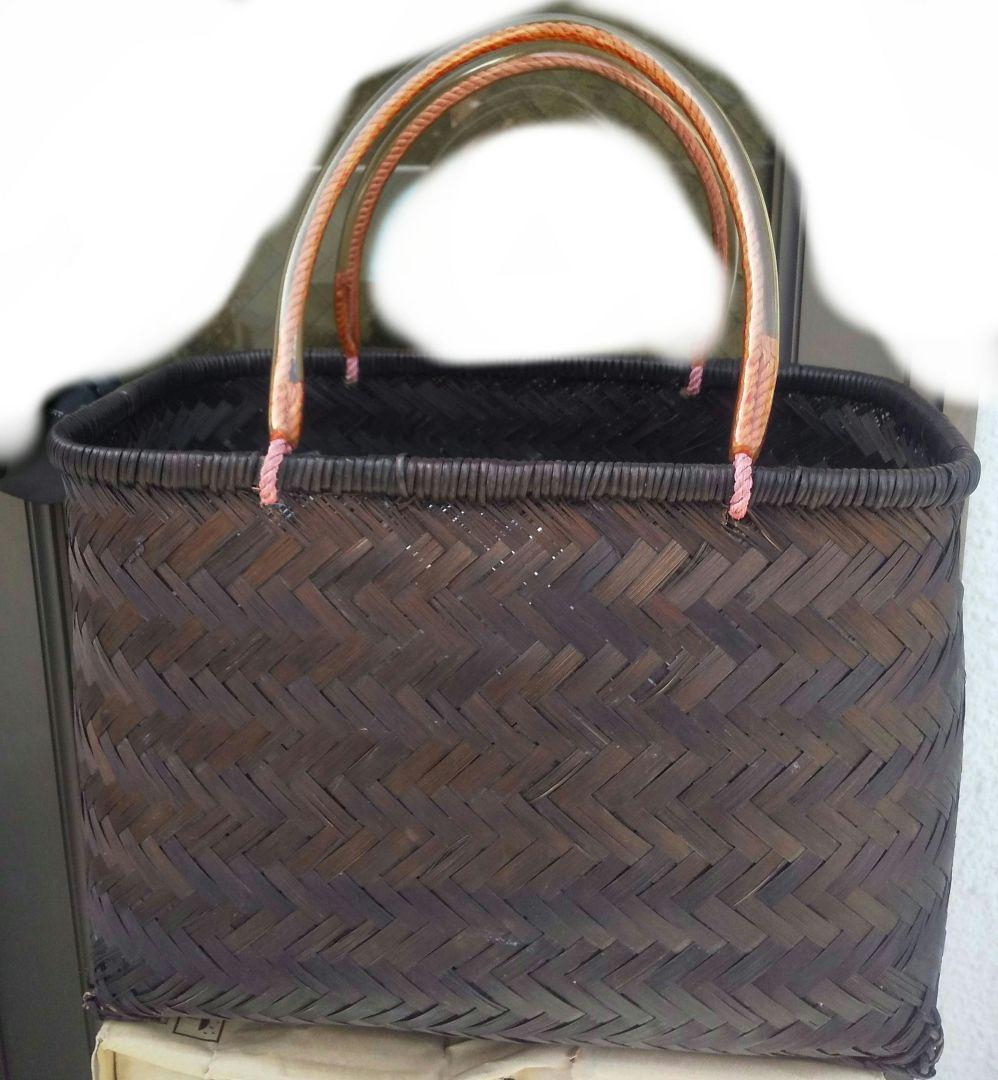 籠バック カゴバッグ(大) ハンドメイド編み込みカゴバッグ