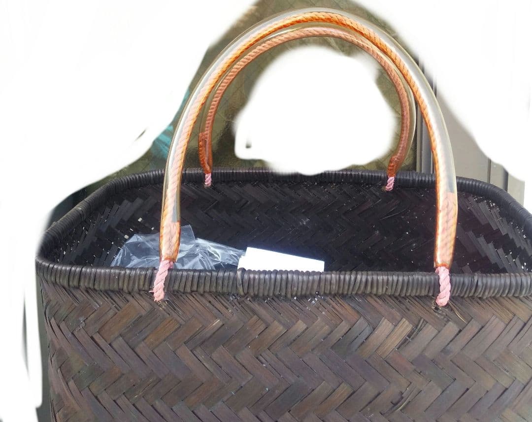 籠バック カゴバッグ(大) ハンドメイド編み込みカゴバッグ