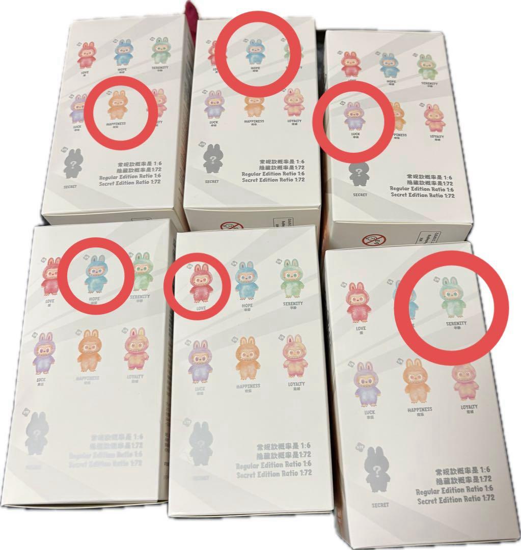 ラブブ LOVE HOPE SERENITY LUCK HAPPINESS