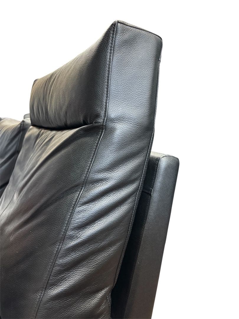 EUCAS ユーカス　ユーカス 黒　レザー　ソファ　2人　3人用