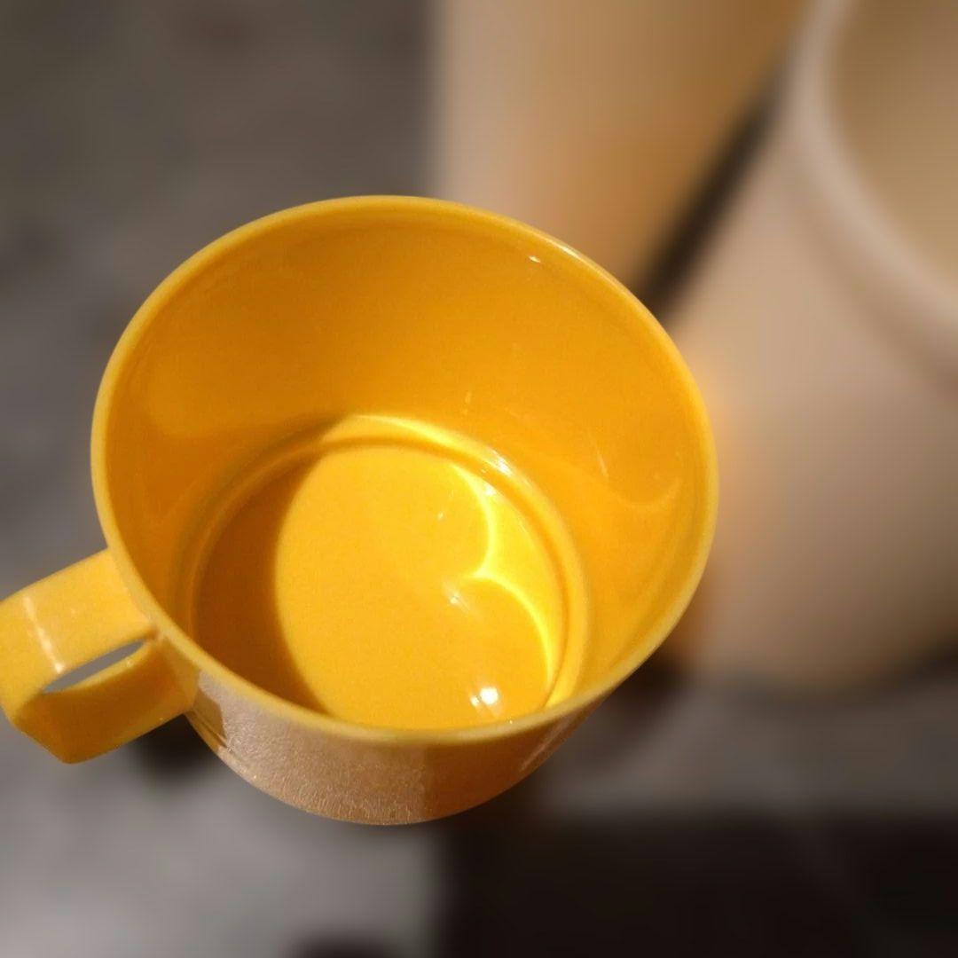 【昭和レトロ】アジシオ ハンドル付きイエローカップ