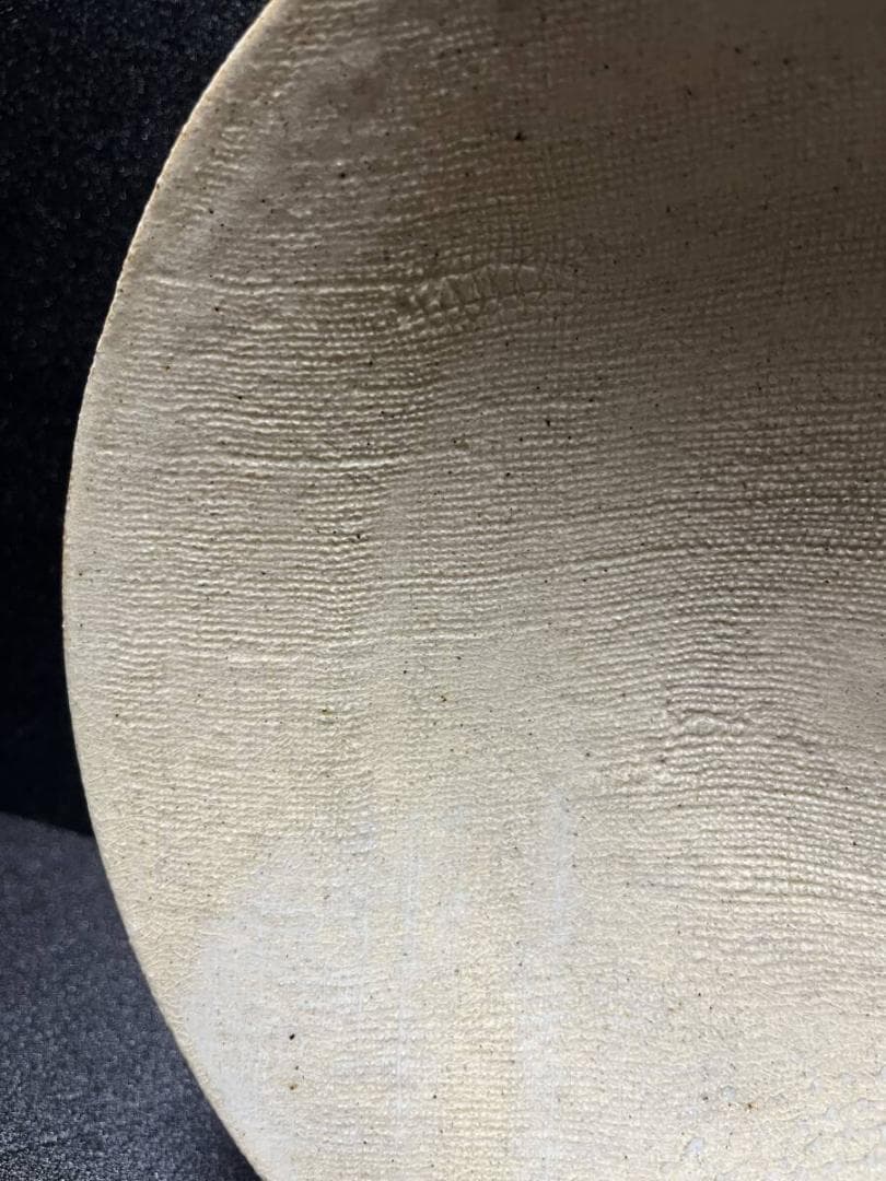 【未使用】　萩焼　十三代　坂田泥華　萩　布目鉢　平鉢　鉢　共箱