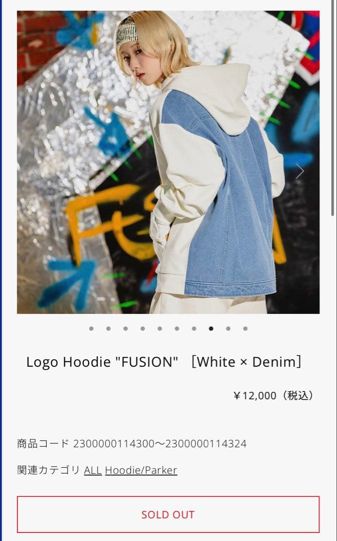 vaundy Logo Hoodie FUSION パーカー　M