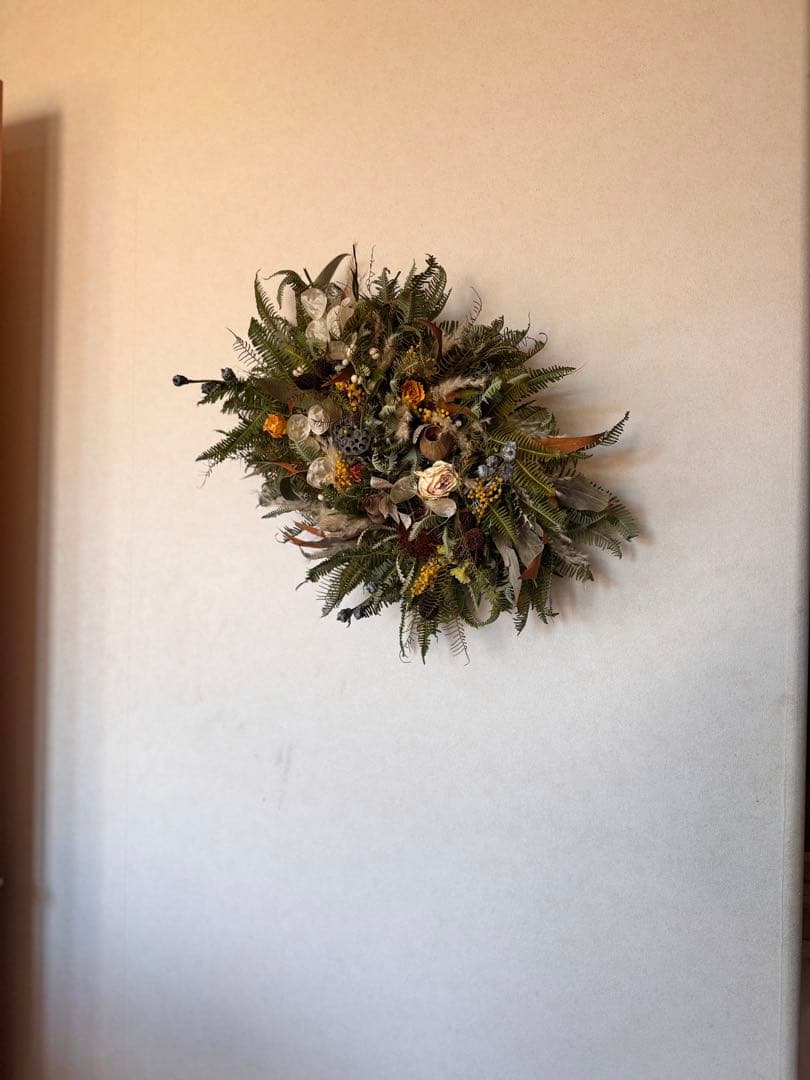 春のオブジェリース約48cm ミモザリース