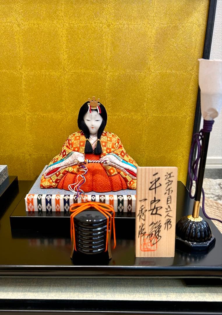 お値下げ♡アンティーク物　雛人形　江戸木目人形　ガラスケース入り♡