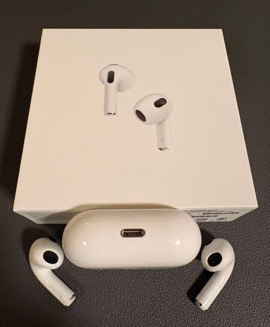 AirPods第3世代（ライトニング）本体・ケース・箱有/充電ケーブル付【美品】