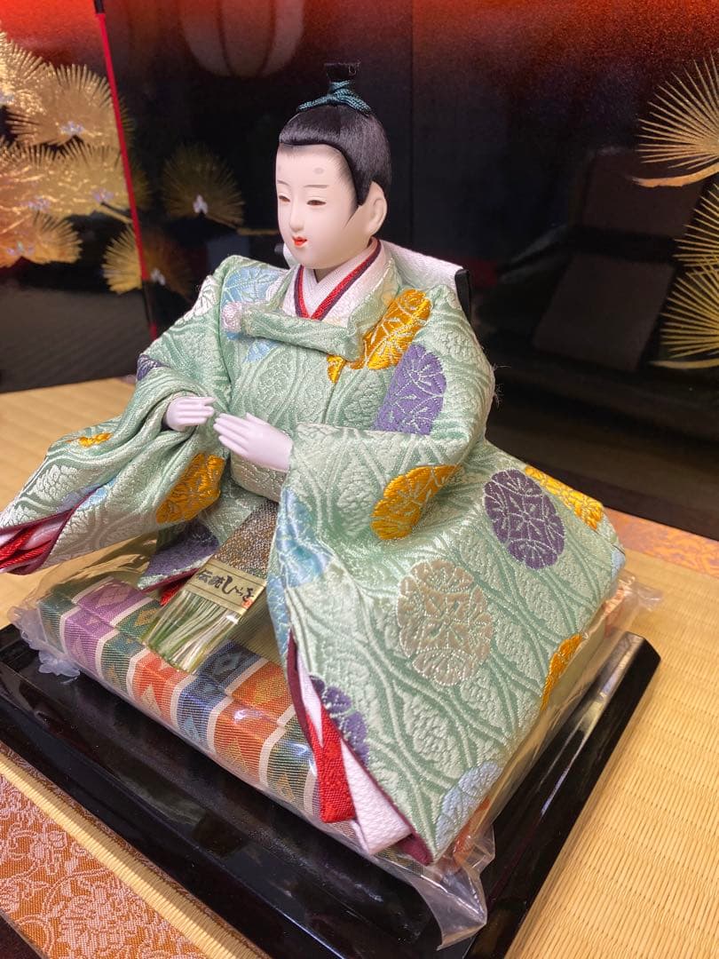 アウトレット商品・東京久月　雛人形親王平飾り・間口約６５×奥行約３５×高約３１㎝