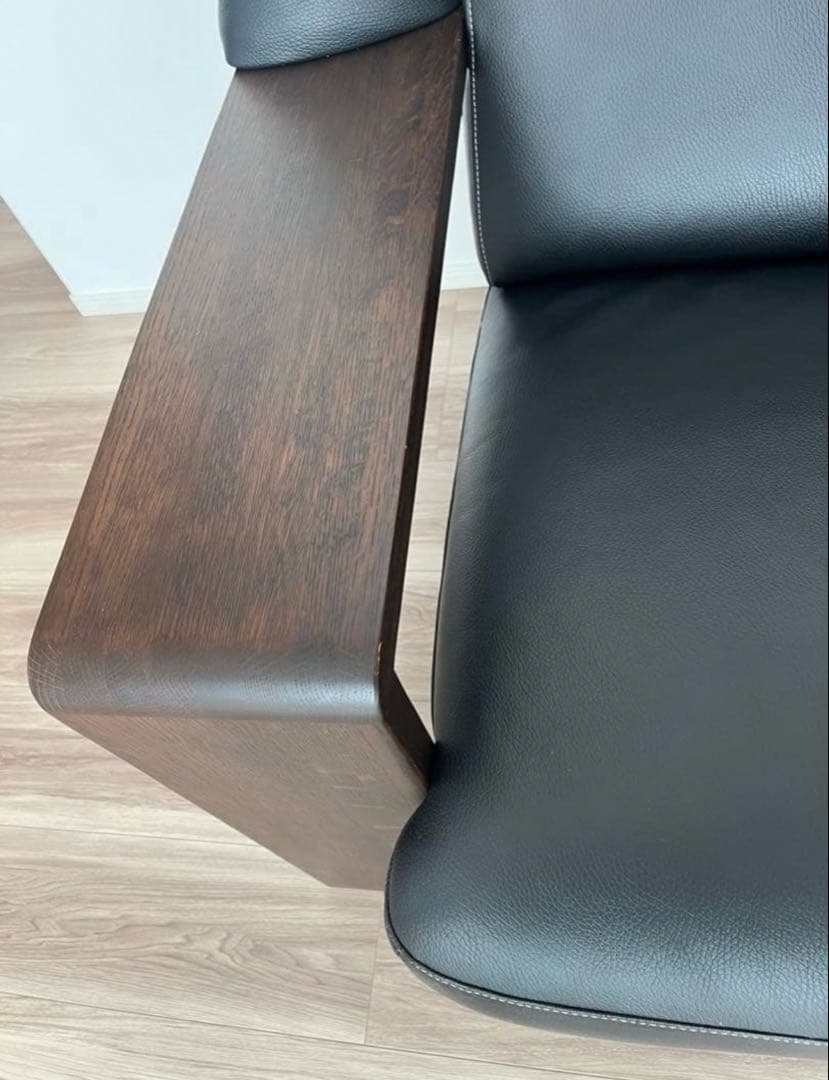 【美品】カリモク 3人掛けソファ　ダンテS　ブラック