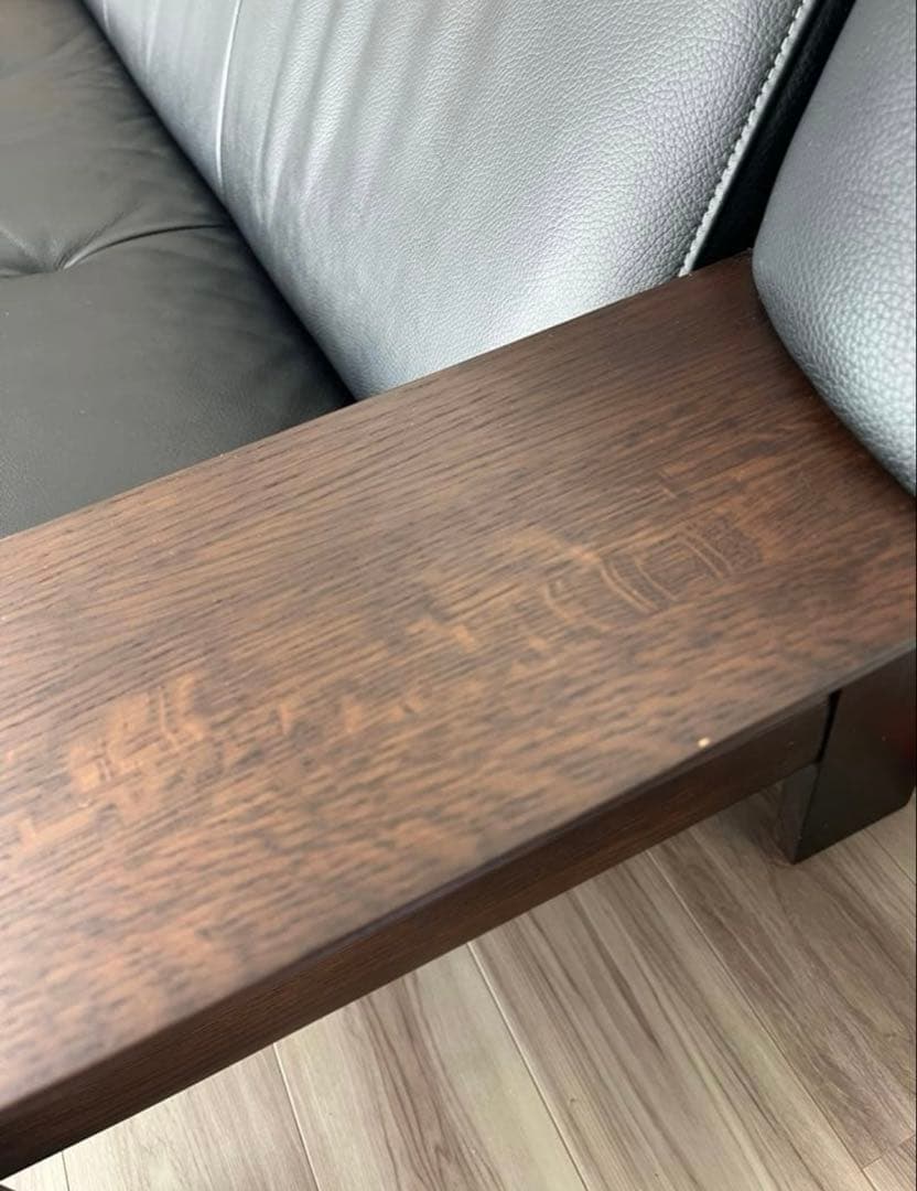 【美品】カリモク 3人掛けソファ　ダンテS　ブラック