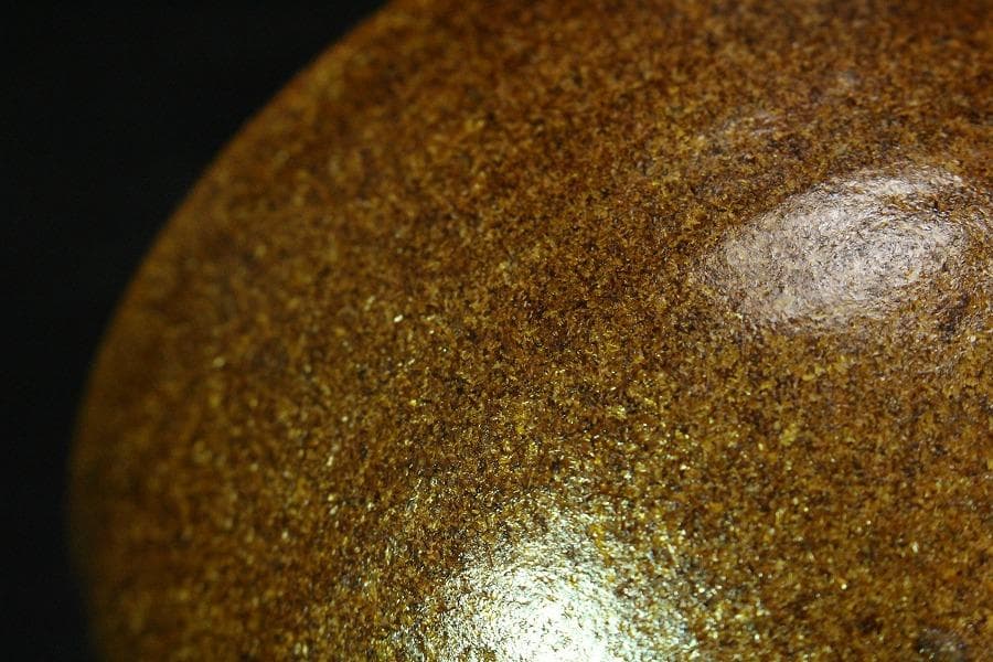 茶道具 清水正作 鉄釉 京焼 茶碗 煎茶 美品 共箱(K-YC426)