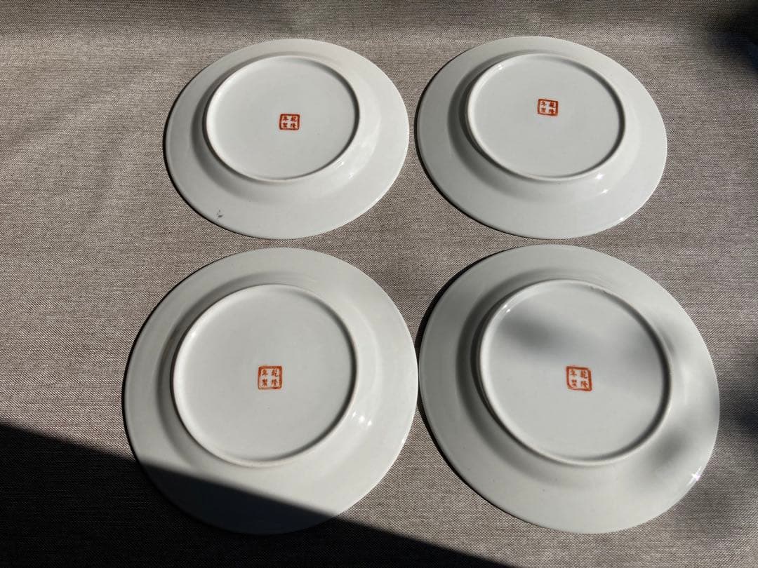 中国　乾隆年製　皿　プレート　5枚　パン皿　ケーキ皿　取皿
